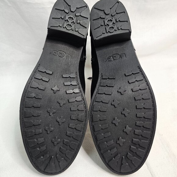 UGG PENELOPE Ankle Boots Black SHERPA Side Zip 1008710 WOMEN'S Size 9.5 - Picture 8 of 12